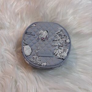 Vera Bradley Quilted Round Case - Light Grey with White Polar Bears